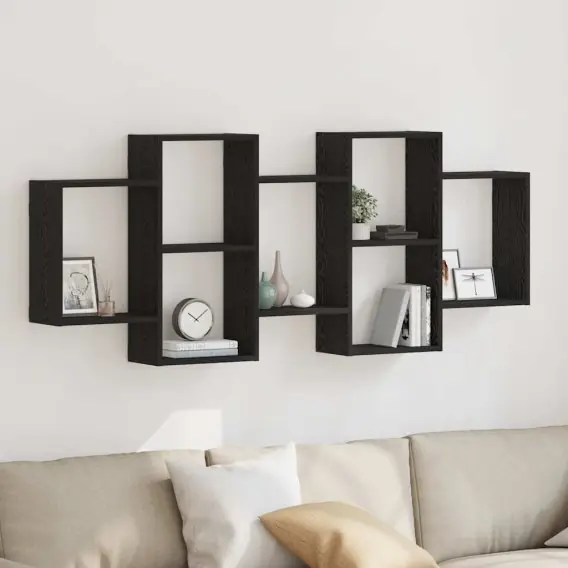 Promocja Półka ścienna, czarny dąb, 159x18x65cm, materiał drewnopochodny Lumarko! Lumarko! - Hurtownia wielobranżowa Lumarko